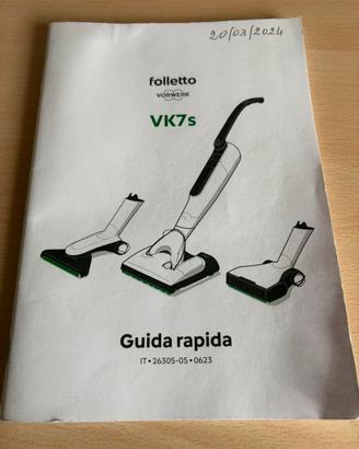 Folletto VK7 completo di accessori