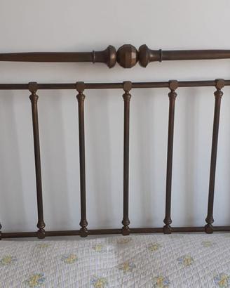 Testata Letto Matrimoniale Bronzo e rete a doghe