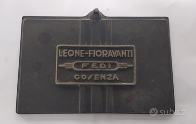 Targa pubblicitaria d'epoca in metallo