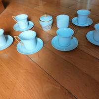 Servizio caffè in porcellana con decoro in oro zec