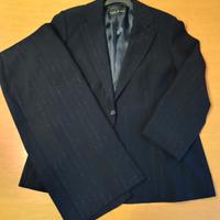 Completo blu gessato lurex argento tg. XL
