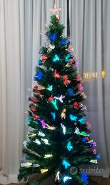 albero natale fibre ottiche e luci integrate