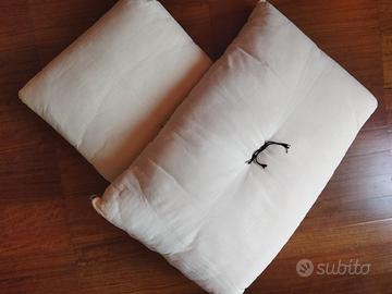 Coppia cuscini100% fibra naturale ipoallerg cotone