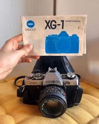 Minolta XG-1 Vintage + 50mm + Flash + Borsa + Manu