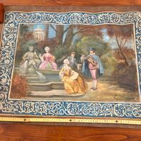 Arazzo dipinto antico XIX SECOLO