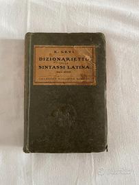 Libro antico "Dizionaretto della Sintassi Latina"