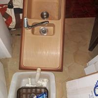 Lavello cucina ad una vasca colore beige