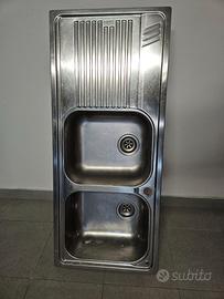 Lavello cucina Franke inox 2 vasche + gocciolatoio