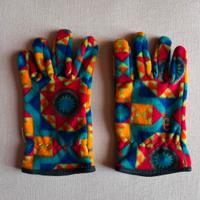 Guanti in pile multicolor