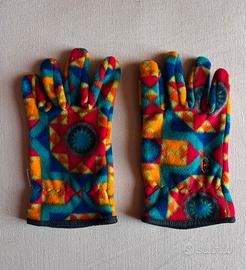 Guanti in pile multicolor