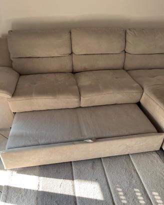 Divano letto 4 posti con chaise longue