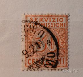 Regno 1913- servizio commissioni- 30 ct rosso