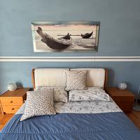 Letto matrimoniale, comò e comodini
