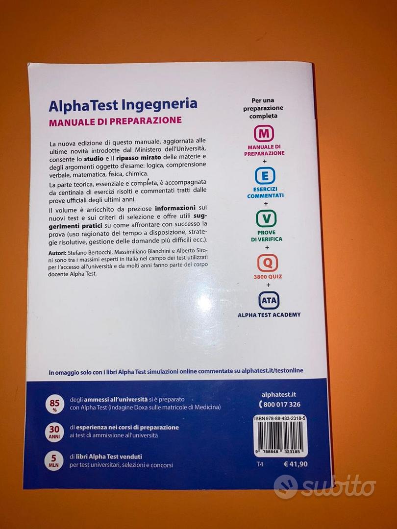 Alpha Test. Ingegneria. Manuale di preparazione - Libri e Riviste In vendita  a Matera