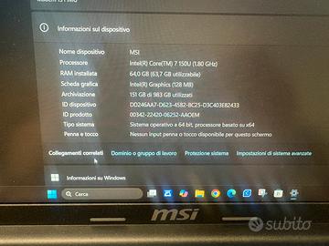 Portatile  MSI