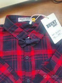 camicia bimbo con papillon / nuova con etichetta