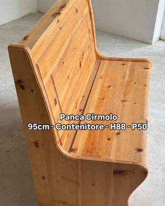 PANCA IN CIRMOLO STILE TIROLESE