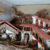 Presepe con luci e ruscello funzionanti