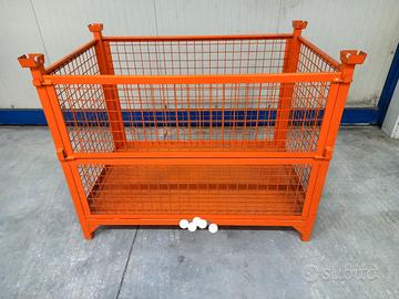 Contenitore metallico con rete 