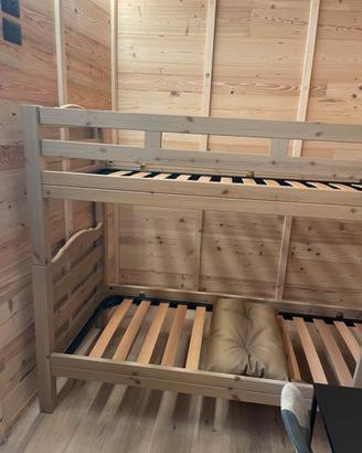 Letto a castello in legno Alpin