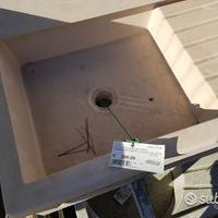 Lavabo da esterno giardino martellinato rosa verde