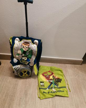 Zaino Ben 10 per scuola con rotelle