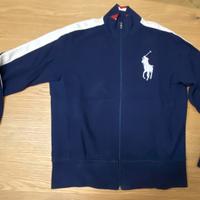 Felpa blu con zip Ralph Lauren taglia M