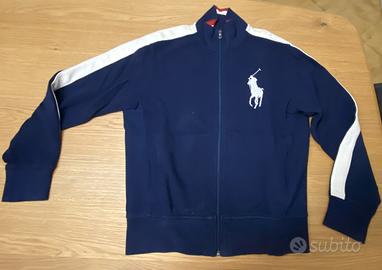 Felpa blu con zip Ralph Lauren taglia M