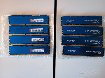 32GB RAM DDR3 Kingston HyperX Fury Blue 1600MHz