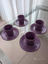Set 4 Tazzine da Caffè Excelsa con piattino-Lilla