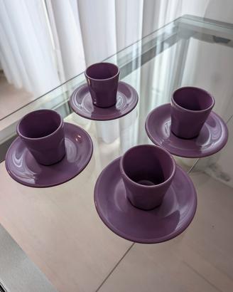 Set 4 Tazzine da Caffè Excelsa con piattino-Lilla