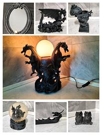  lampada specchio stile dark gotic dragon Fantasy 