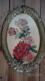 Quadro fatto con decoupage, cornice in legno.