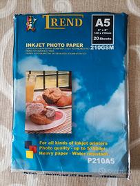 carta fotografica per stampanti 