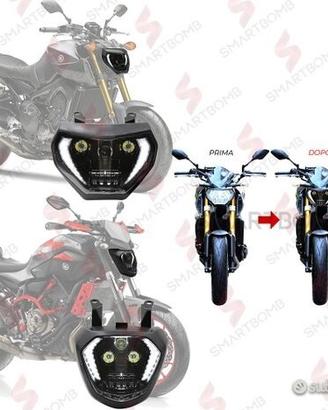 Faro led yamaha fz07 mt-07 fz-09 mt-09 OMOLOGATI