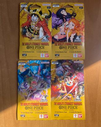 One Piece OP-17 English Blister Sealed Artset x4