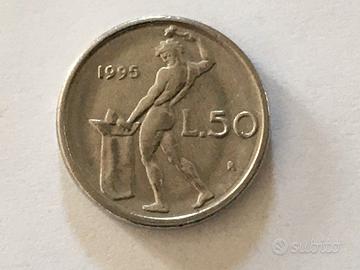 MONETA 50 Lire Piccole Anno 1995 Micro REPUBBLICA