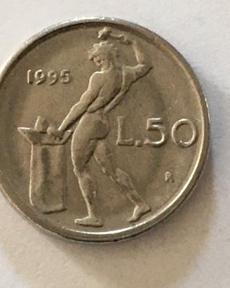 MONETA 50 Lire Piccole Anno 1995 Micro REPUBBLICA