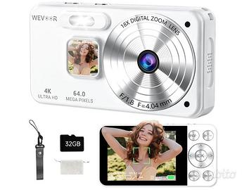 Macchina Fotografica Digitale 4K 64MP