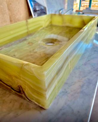 Lavabo in Onice verde