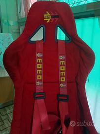 Sedile racing Momo c/cintura di sicurezza 
