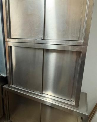 Pensili due porte in acciaio Inox NUOVI