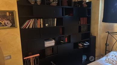 divano, letto singolo, 2 librerie e 1 armadio IKEA