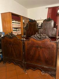 Coppia di Letti d’Epoca in Ferro/ghisa liberty