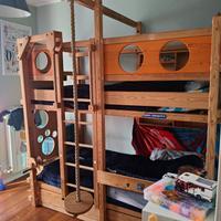 letto a castello legno massello 