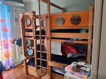 letto a castello legno massello 