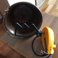 Paiolo per polenta elettrico e piatto