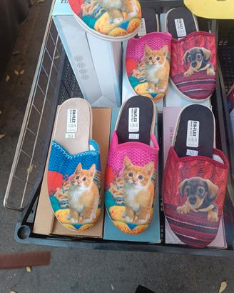 pantofole invernali donna con cani e gatti