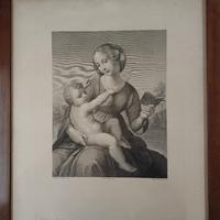 stampa antica della Madonna della famiglia Colonna