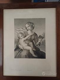 stampa antica della Madonna della famiglia Colonna